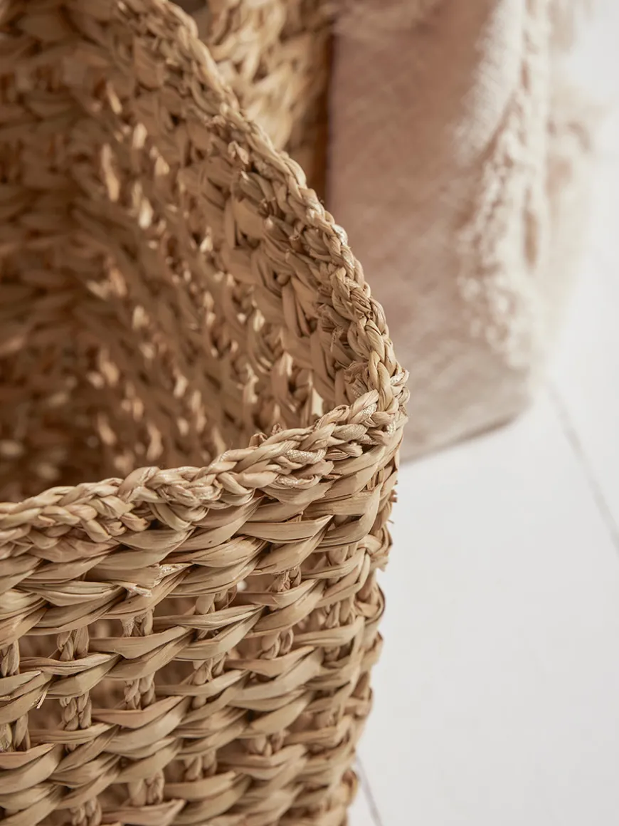 Two Square Woven Baskets