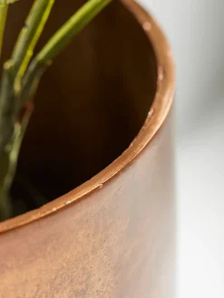 Two Textured Standing Planters - Antique Bronze