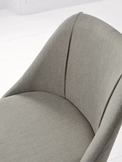 Two Upholstered Dining Chairs - Grey