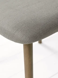 Two Upholstered Dining Chairs - Grey