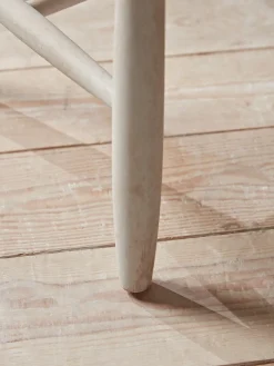 Two White Spindleback Dining Chairs