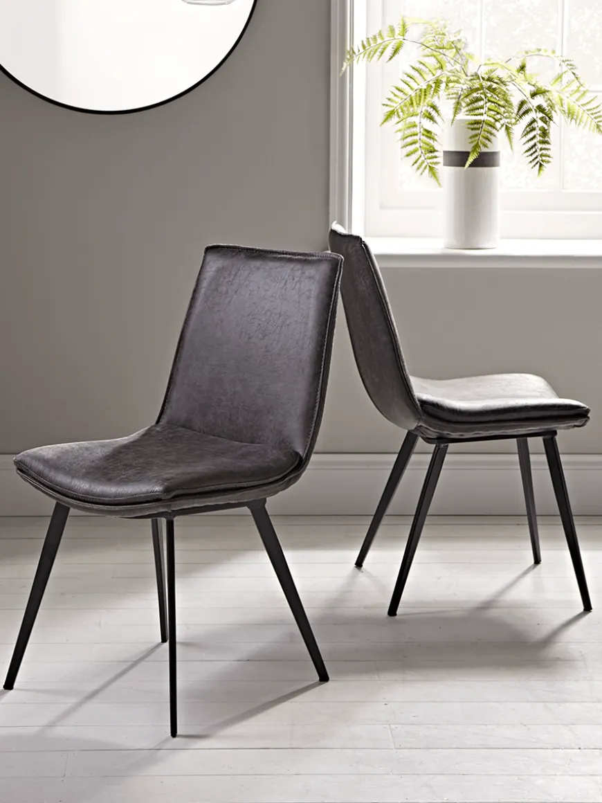 Two Williamsburg Dining Chairs - Carbon