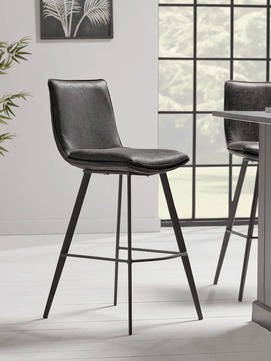 Two Williamsburg High Stools - Carbon