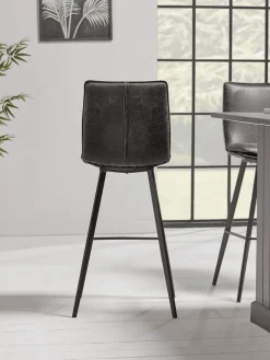 Two Williamsburg High Stools - Carbon