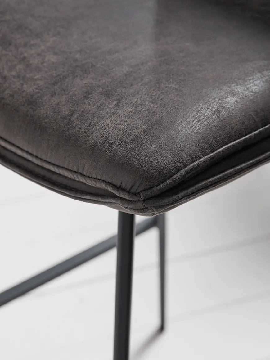 Two Williamsburg High Stools - Carbon