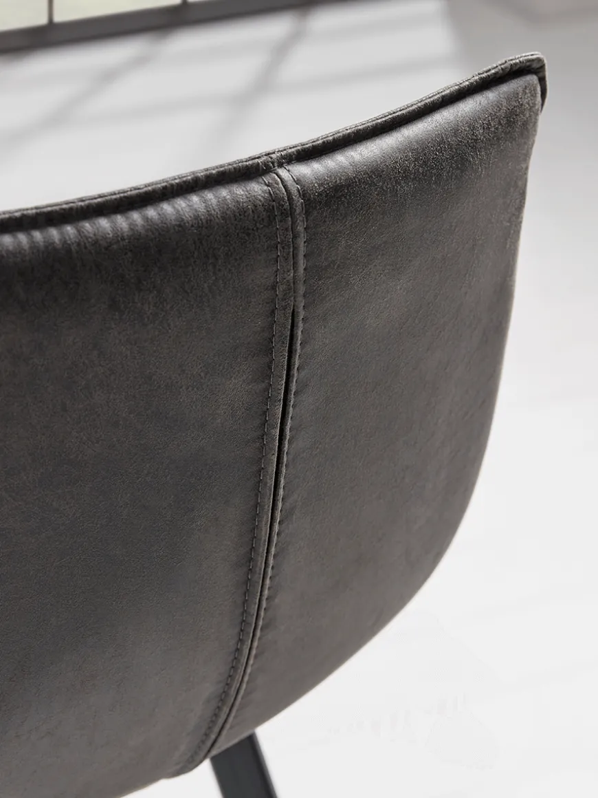 Two Williamsburg High Stools - Carbon
