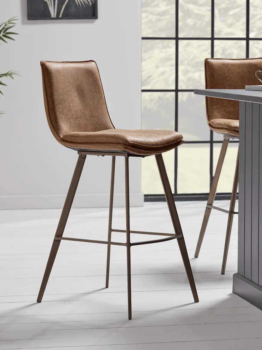 Two Williamsburg High Stools - Tan