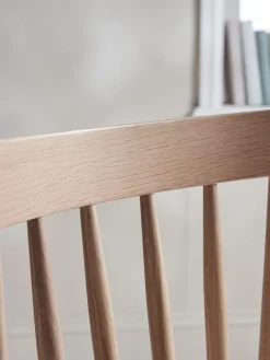 Two Woven Rope Oak Dining Chairs