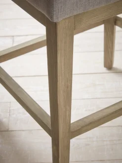 Upholstered Bar Stool - Grey