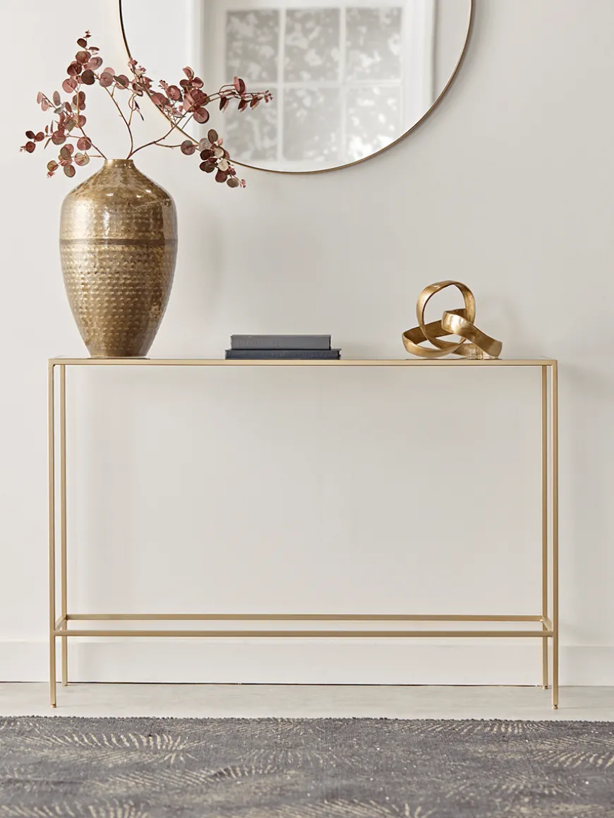 Villette Console Table - Soft Gold