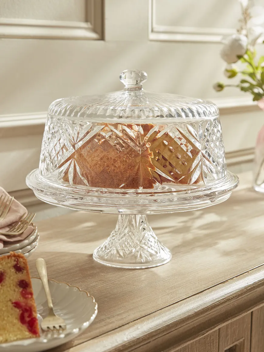 Vintage Style Covered Cake Stand