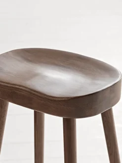Weathered Oak Counter Stool - Walnut Effect