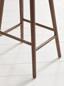 Weathered Oak Counter Stool - Walnut Effect