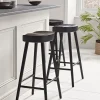 Weathered Oak Counter Stool - Black