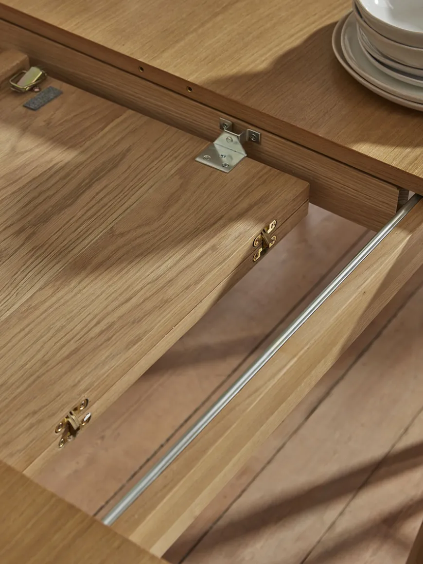 Weathered Oak Dining Table - Extendable