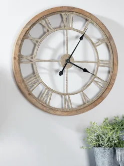 Weathered Wood Cut Out Clock