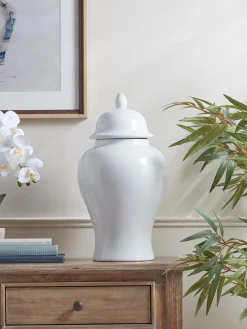 White Glaze Ginger Jar