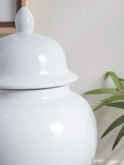 White Glaze Ginger Jar