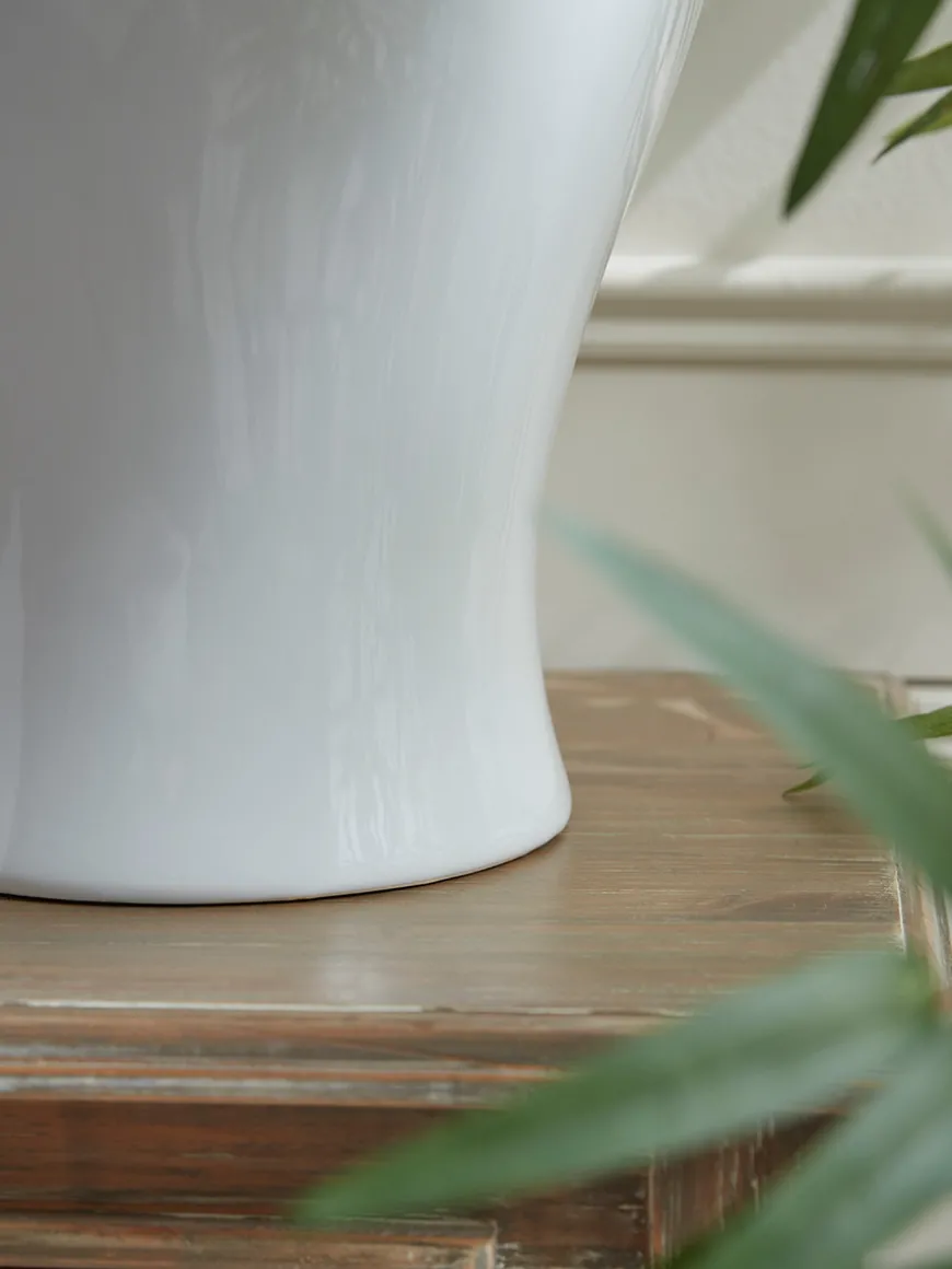 White Glaze Ginger Jar
