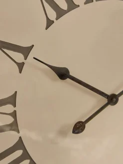 Whitewashed Embossed Clock