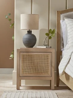 Wicker Bedside Table