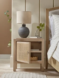 Wicker Bedside Table