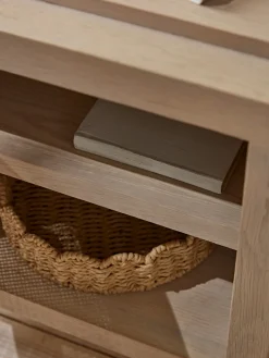Wicker Bedside Table