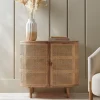 Wicker Curved Storage Cabinet