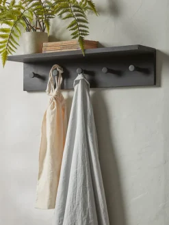 Wooden Coat Rack - Black