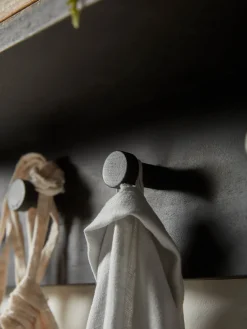 Wooden Coat Rack - Black