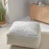 Woven Grey Pouffe