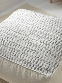 Woven Grey Pouffe