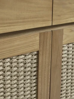 Woven Teak Sideboard