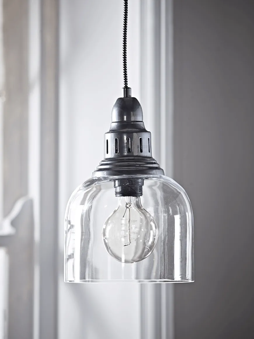 Zinc & Glass Pendant